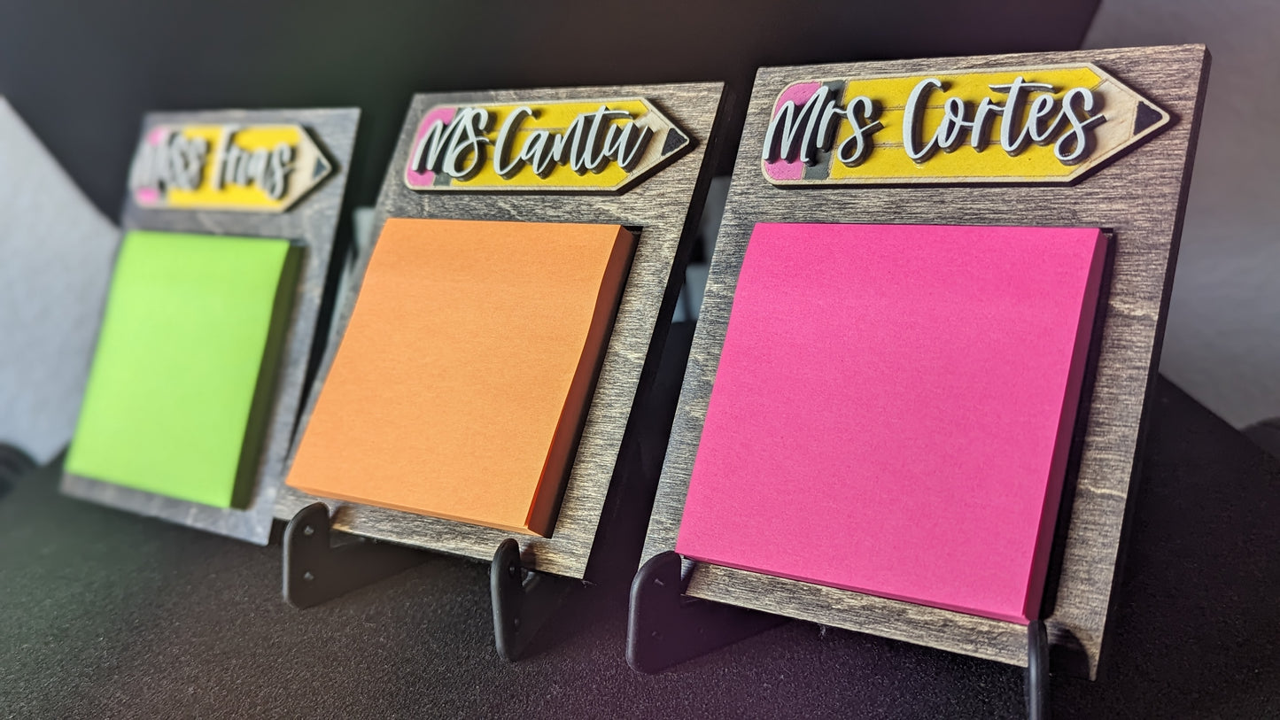 Teacher Sticky Note Holder